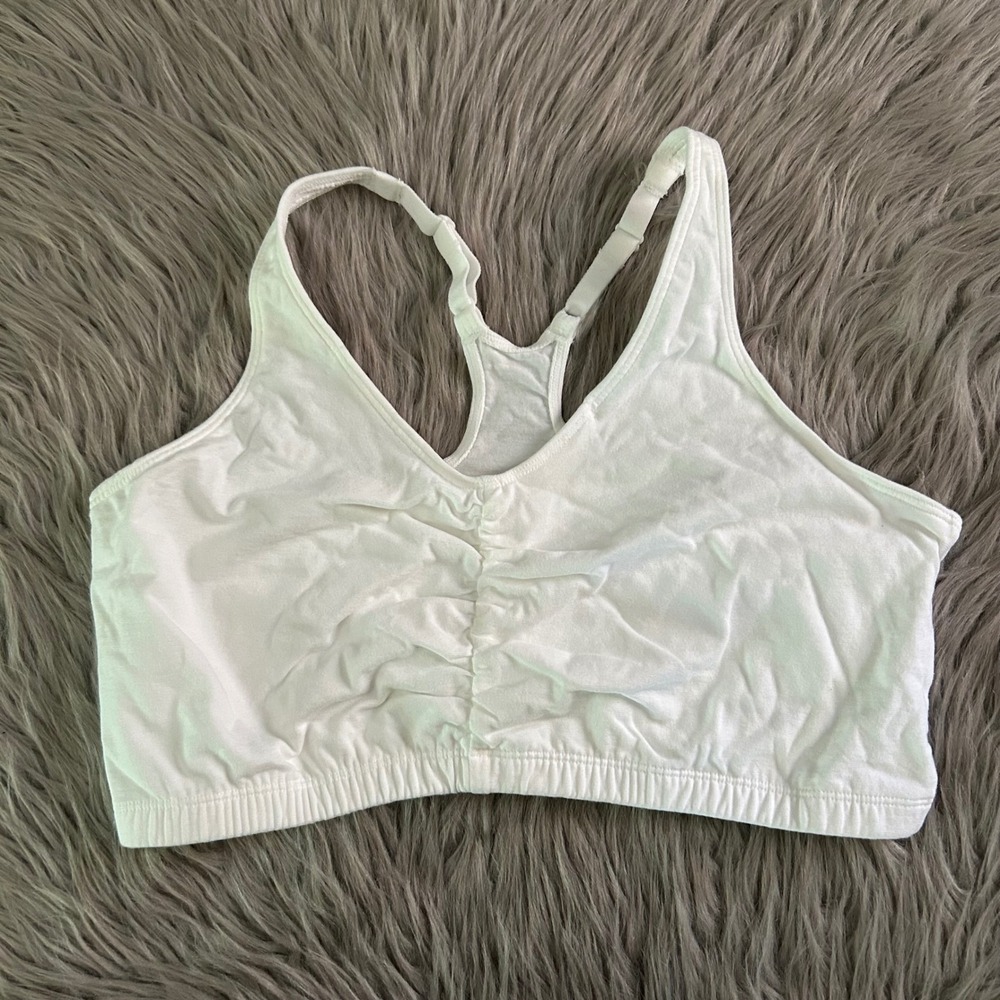 Fruit Of The Loom Wireless Racerback Bra Womens Size 44 White Wirefree Pull Over